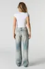 Jean taille haute à jambe large délavé pâle vintage sold by Urban Planet