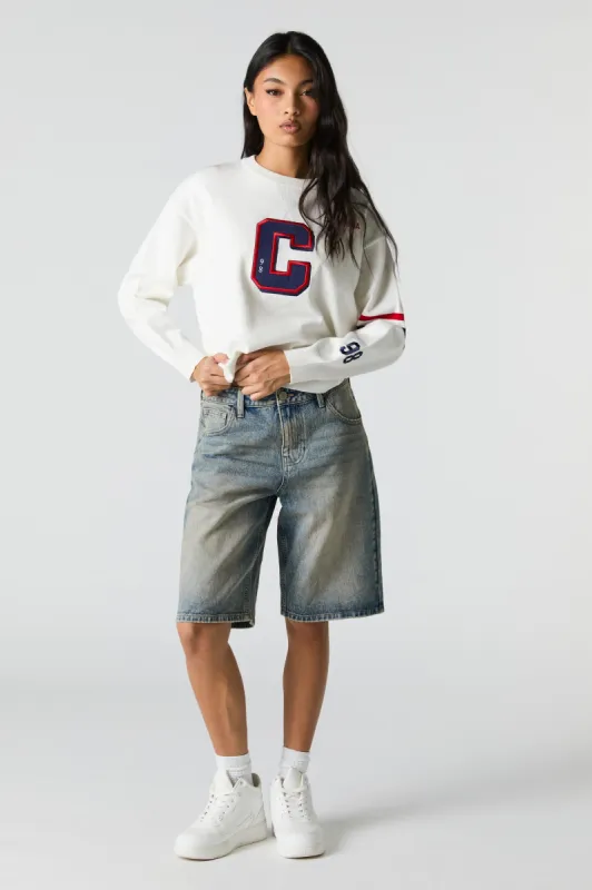 Vintage Medium Wash Denim Jort sold by Urban Planet