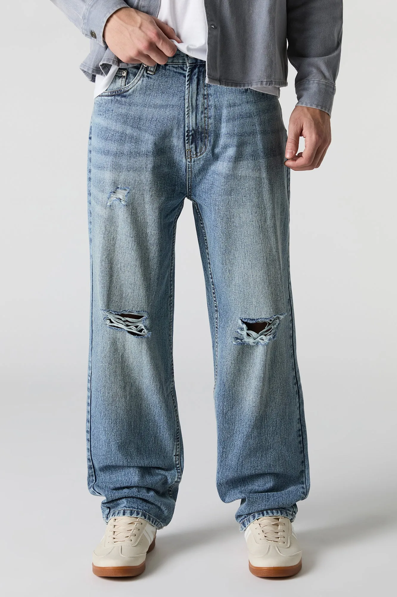 Distressed Loose Denim Jean sold by Urban Planet