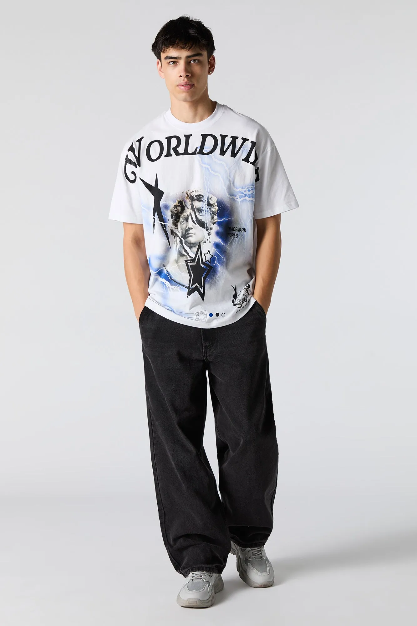 Worldwide Graphic Relaxed T-Shirt sold by Urban Planet product image thumbnail 3