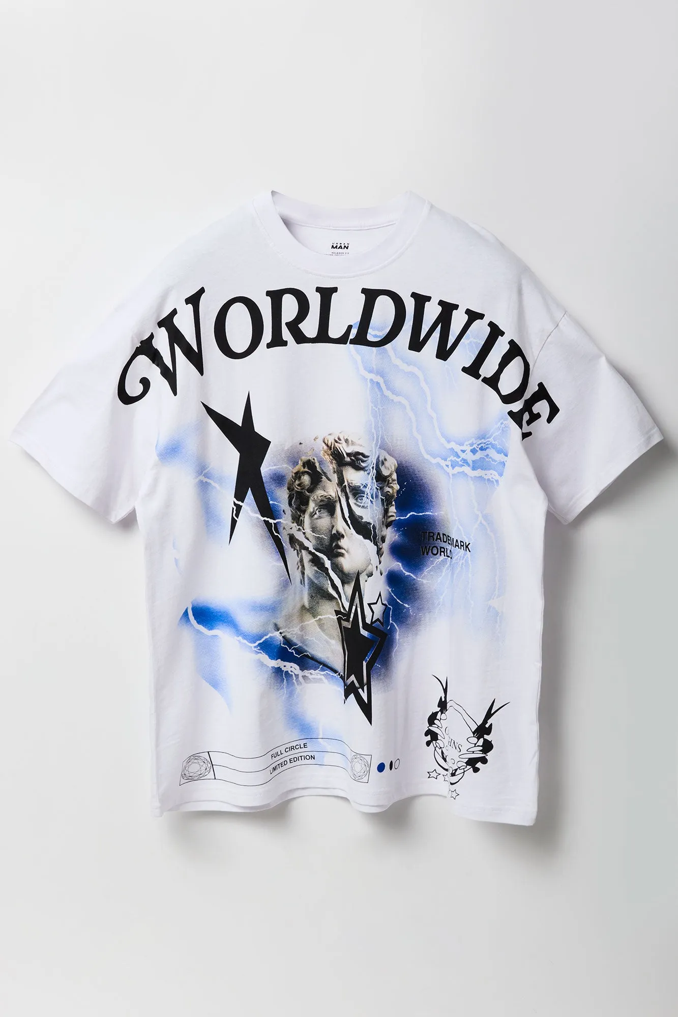 Worldwide Graphic Relaxed T-Shirt sold by Urban Planet product image thumbnail 4