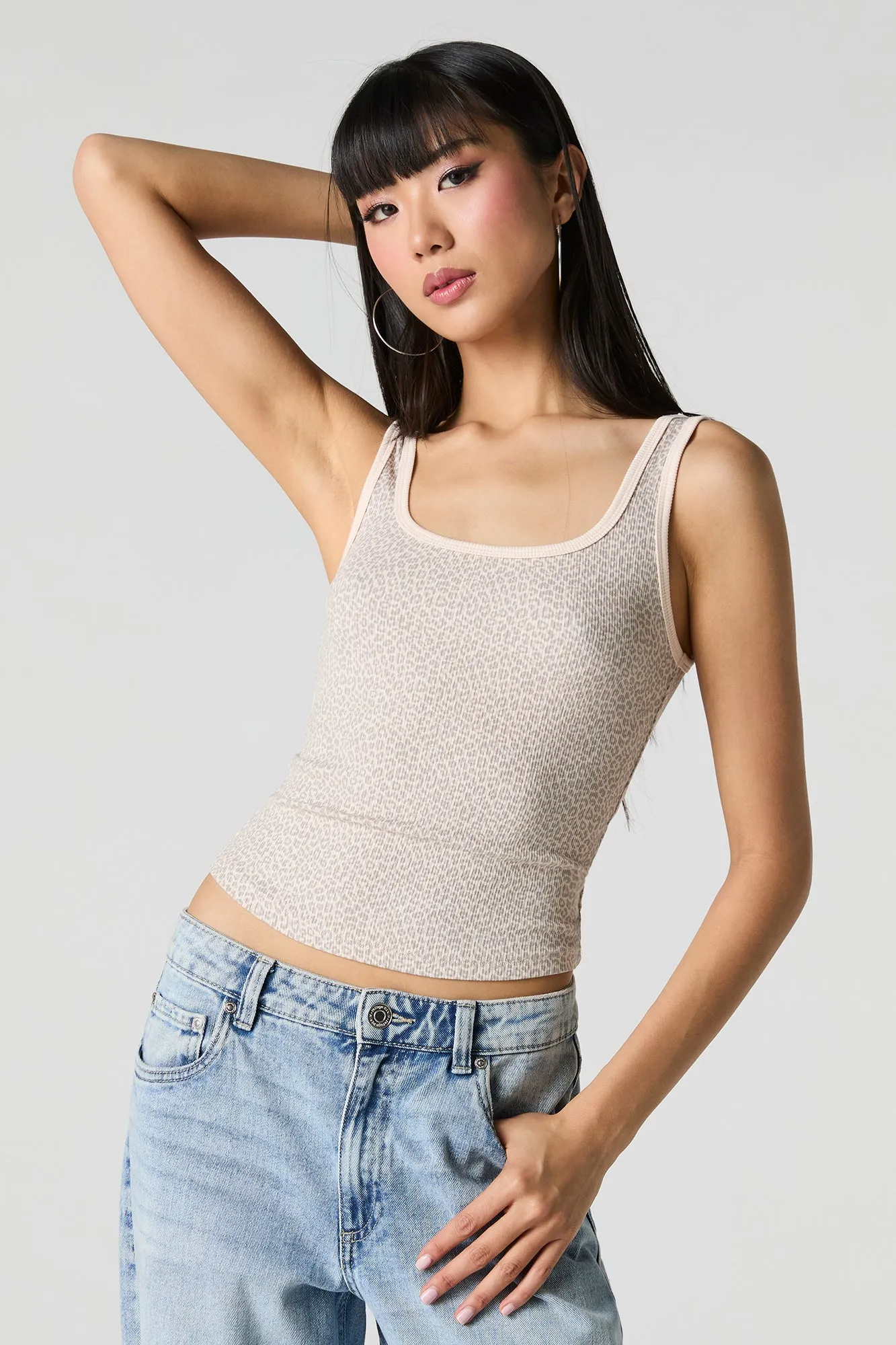 Camisole côtelée à encolure carrée sold by Urban Planet