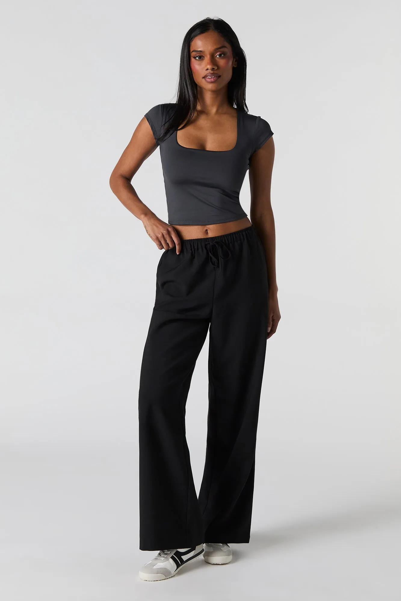 Drawstring Wide Leg Dress Pant sold by Urban Planet product image thumbnail 4