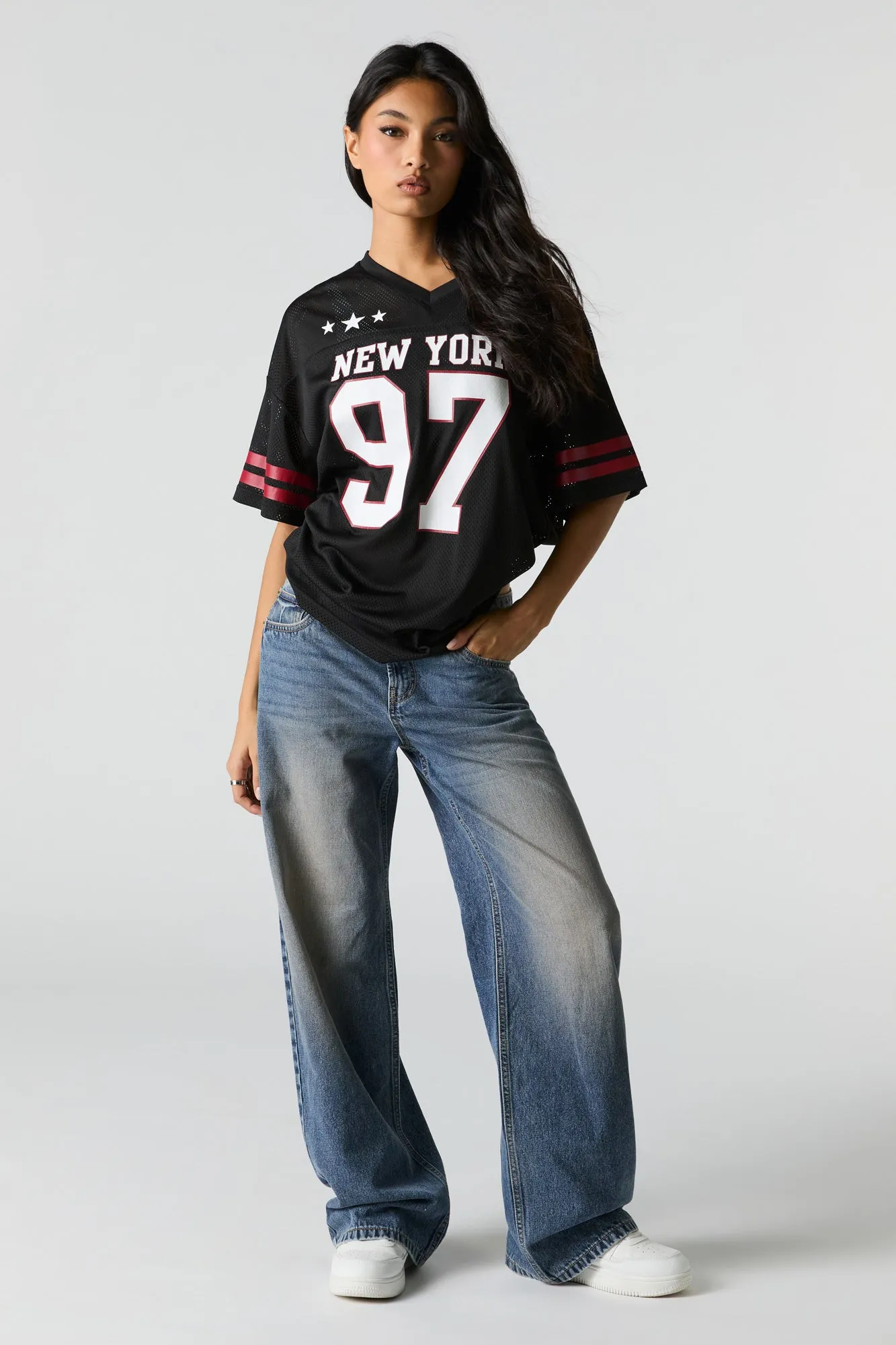 NYC Graphic Low Rise Wide Leg Skater Jean sold by Urban Planet product image thumbnail 3