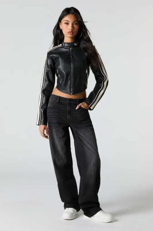 Vintage Black Wash Low Rise Baggy Jean sold by Urban Planet