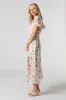 Floral Chiffon Midi Milkmaid Dress sold by Urban Planet