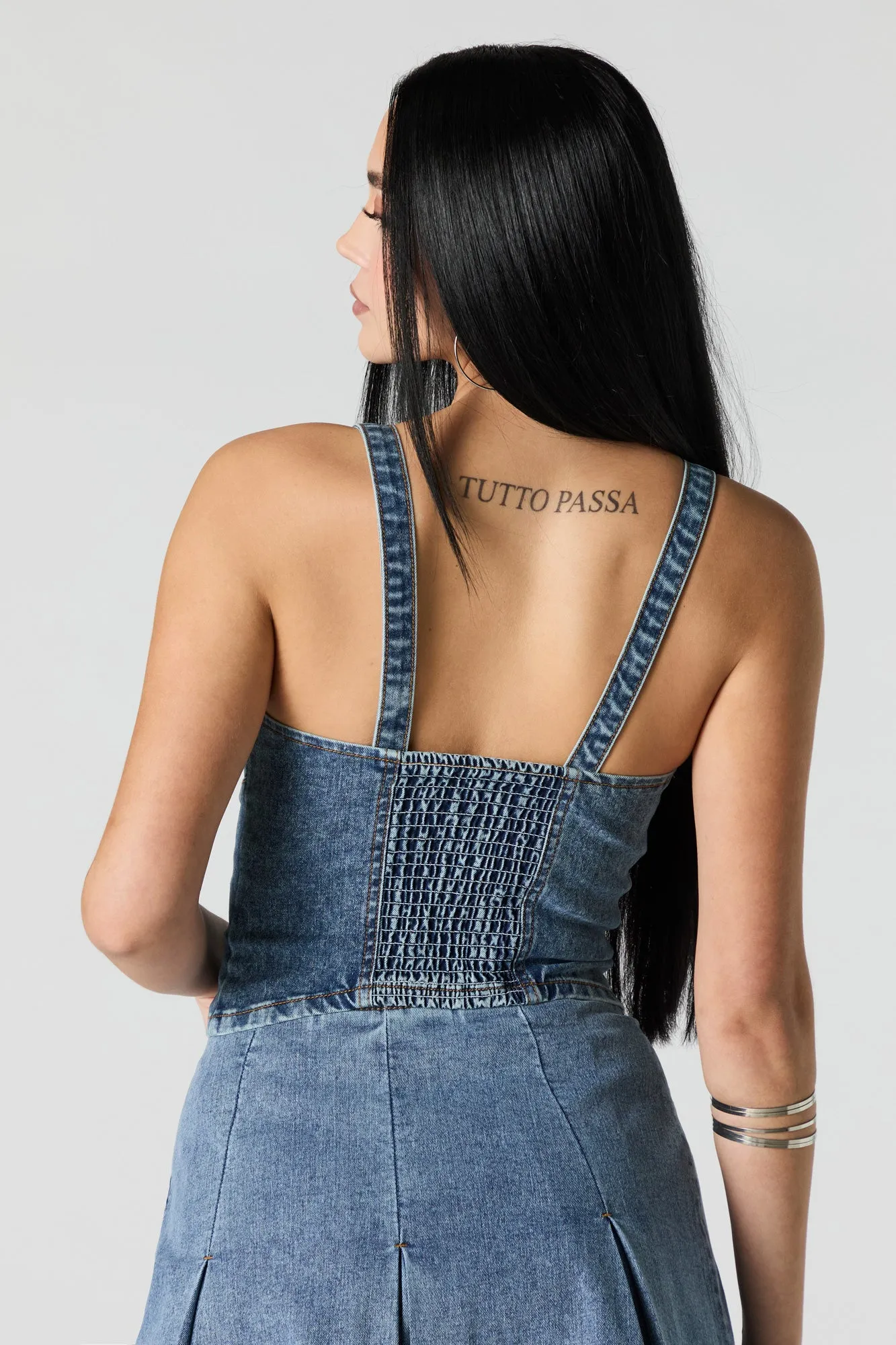 Débardeur-corset en denim sold by Urban Planet product image thumbnail 2