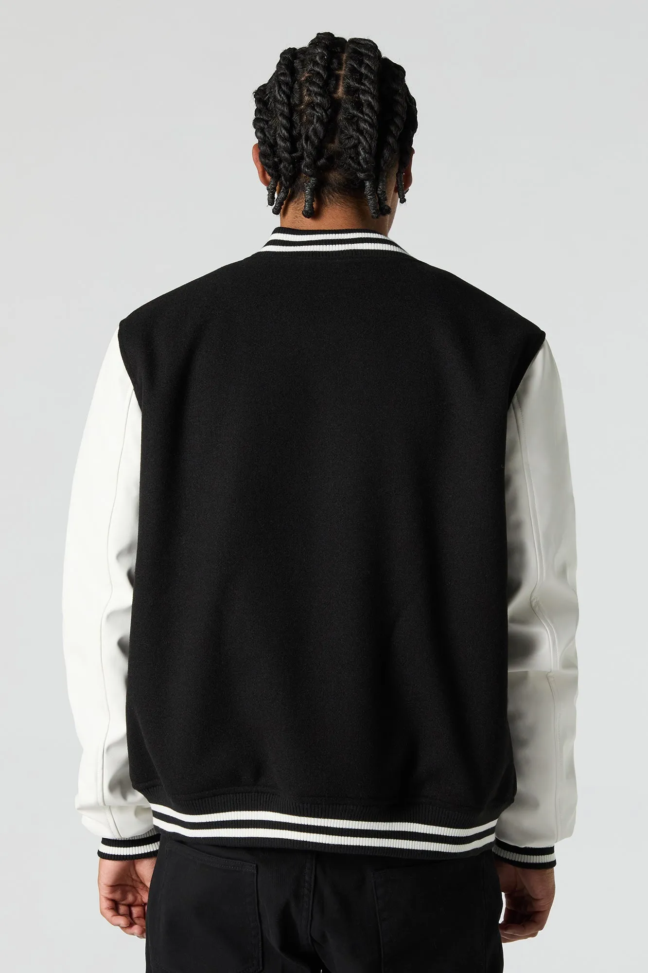 Blouson collégien en molleton à broderie City sold by Urban Planet product image thumbnail 2