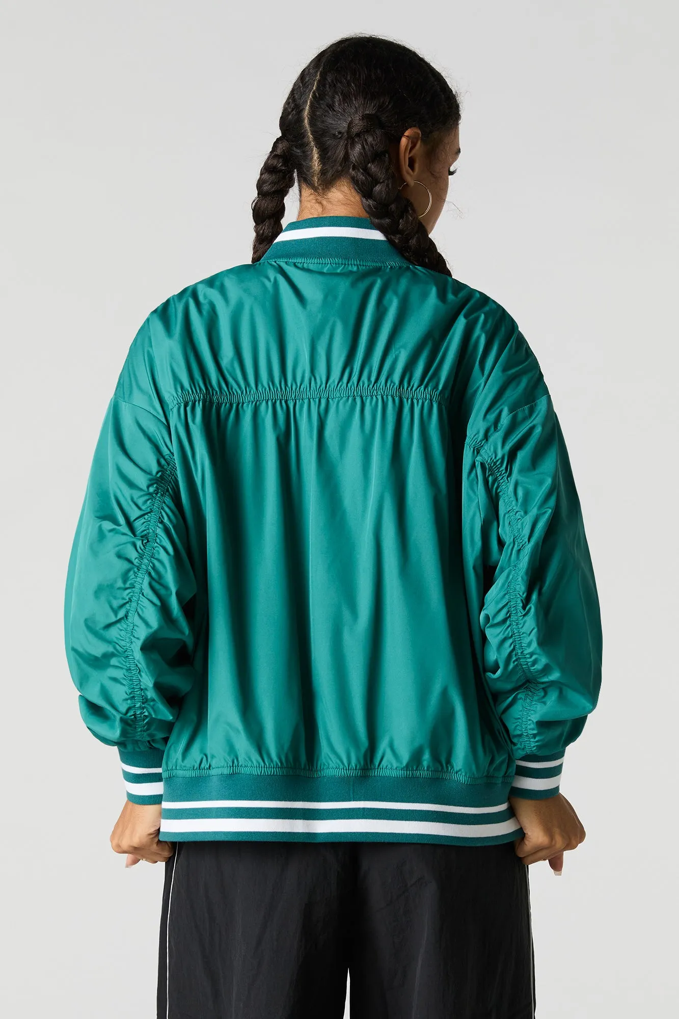 City Twill Embroidered Varsity Jacket sold by Urban Planet product image thumbnail 2