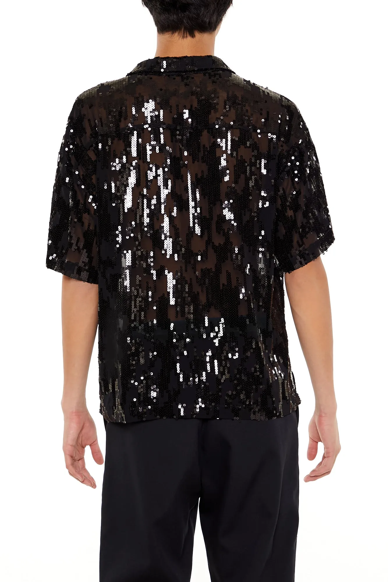 Haut boutonné semi-transparent à paillettes sold by Urban Planet product image thumbnail 2