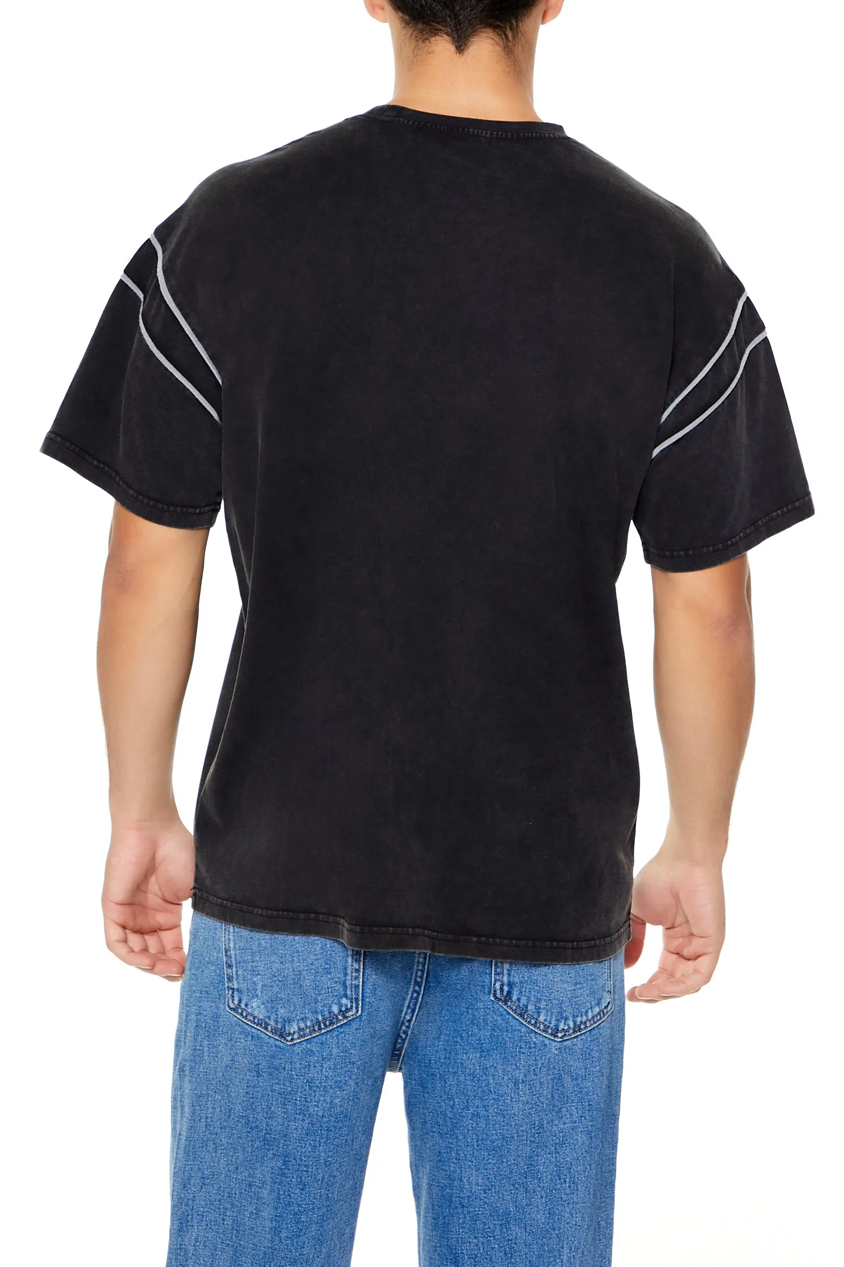 T-shirt délavé avec liséré passepoilé sold by Urban Planet product image thumbnail 2
