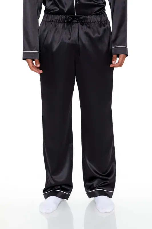 Piped Trim Satin Pajama Pant sold by Urban Planet