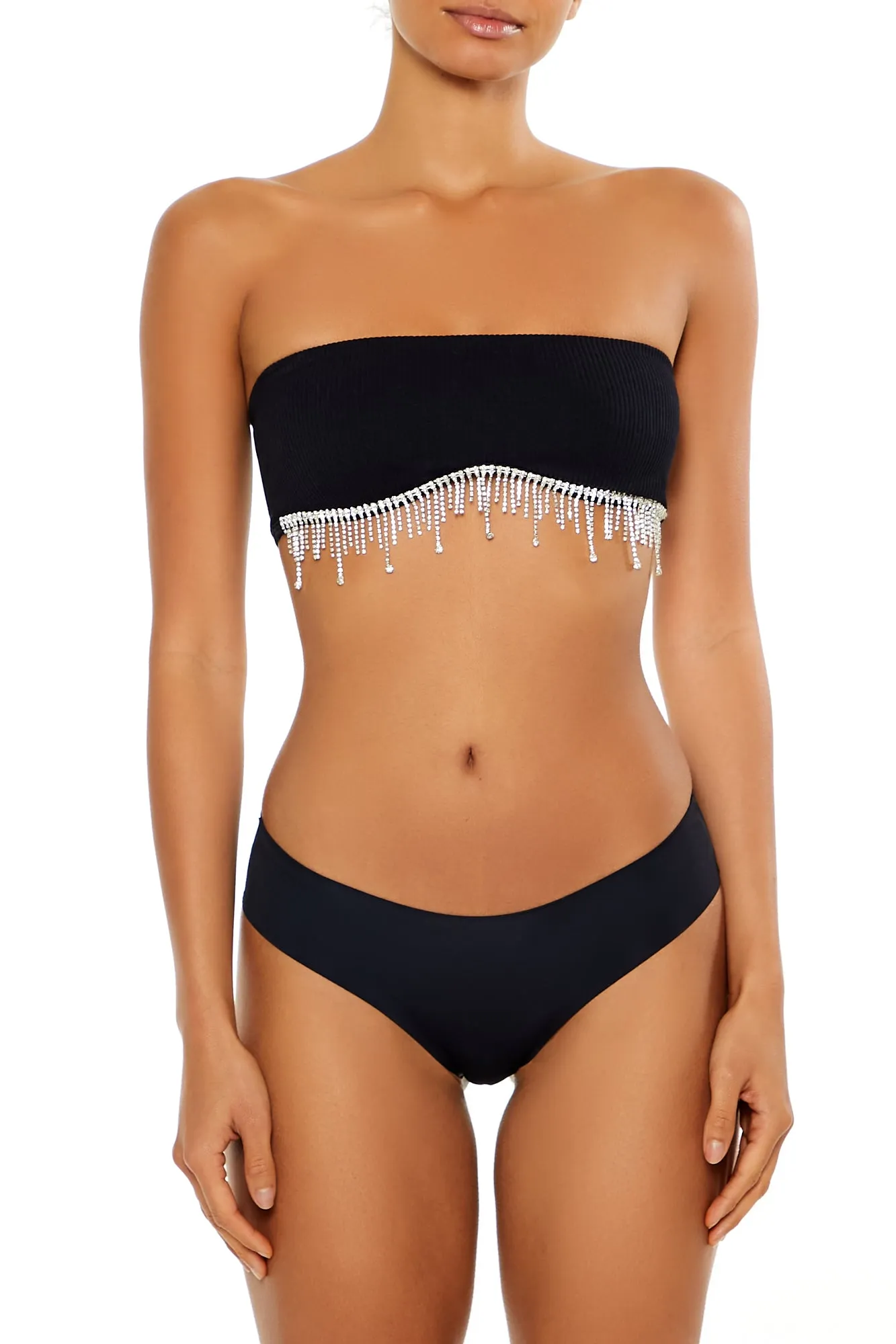 Seamless Rhinestone Fringe Bralette sold by Urban Planet product image thumbnail 4