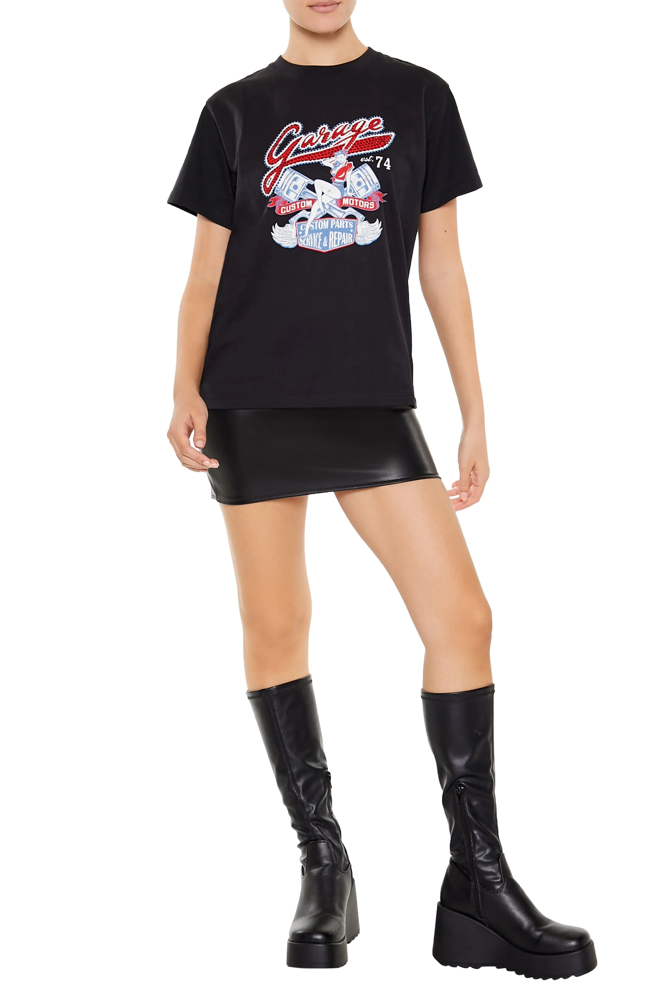 Studded Garage Graphic T-Shirt sold by Urban Planet product image thumbnail 3