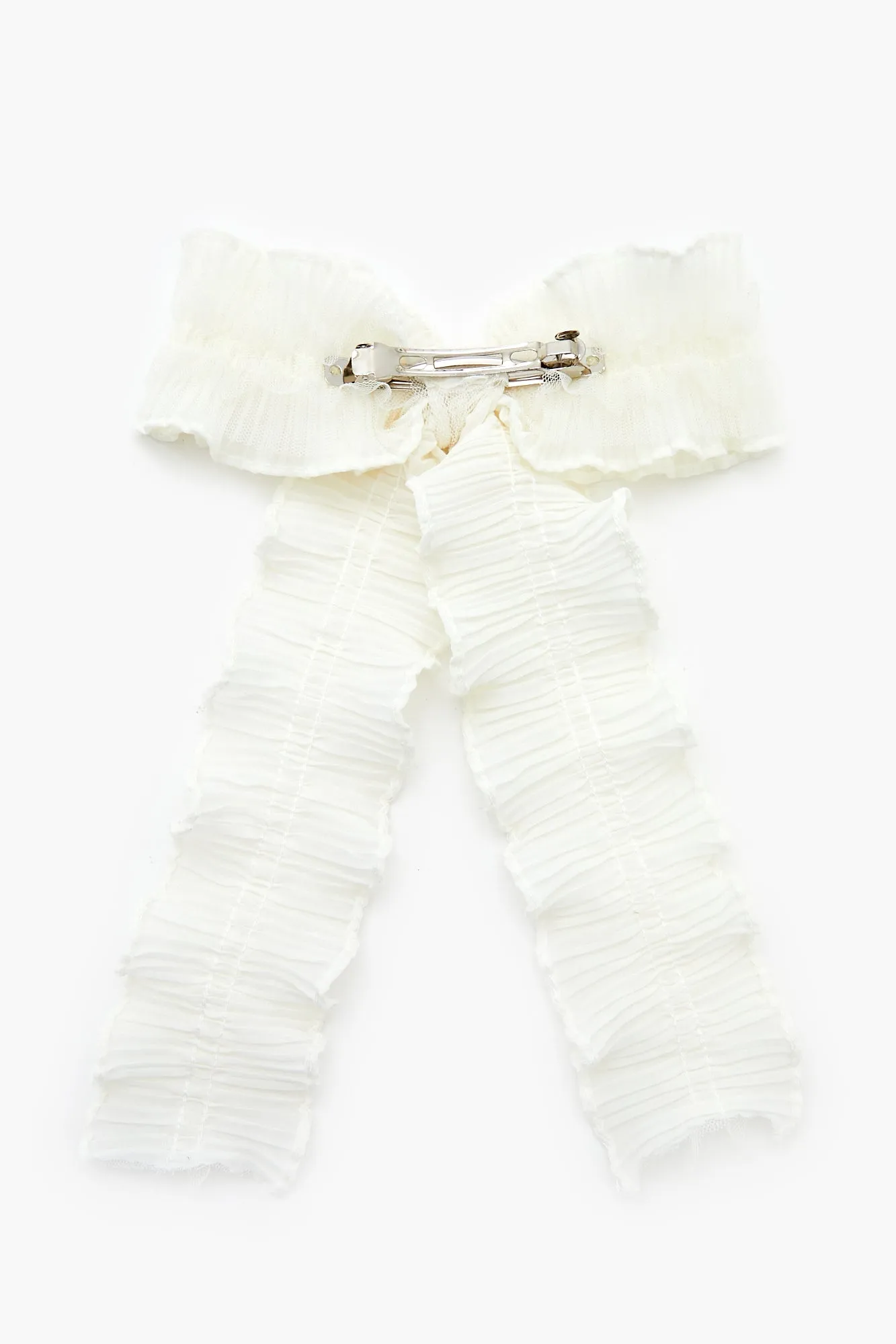 Crinkled Bow Hair Barrette sold by Urban Planet product image thumbnail 2