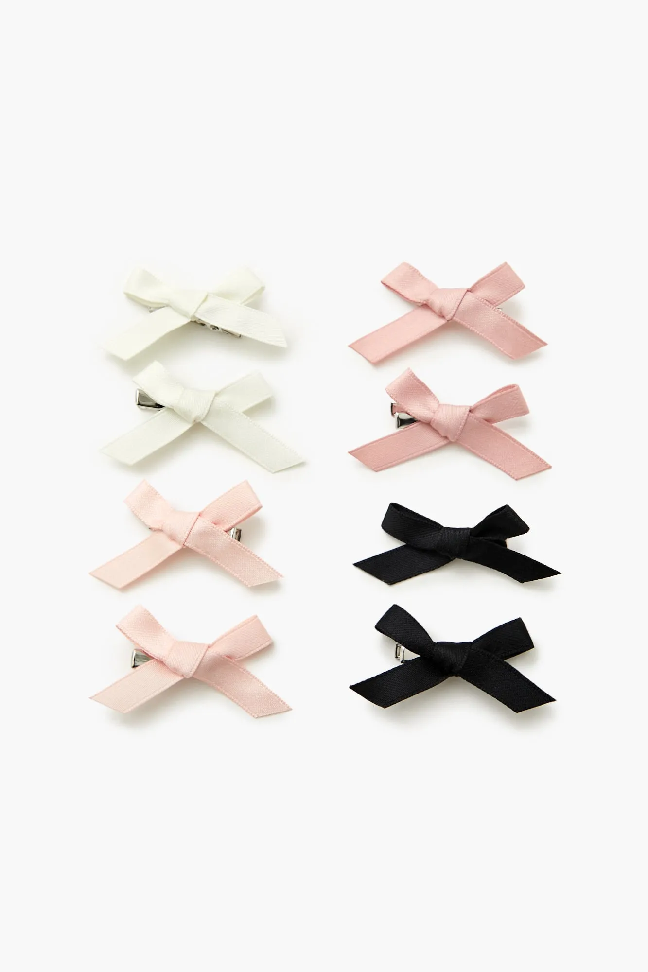Ribbon Bow Hair Clip Set (8 Pcs) sold by Urban Planet product image thumbnail 2