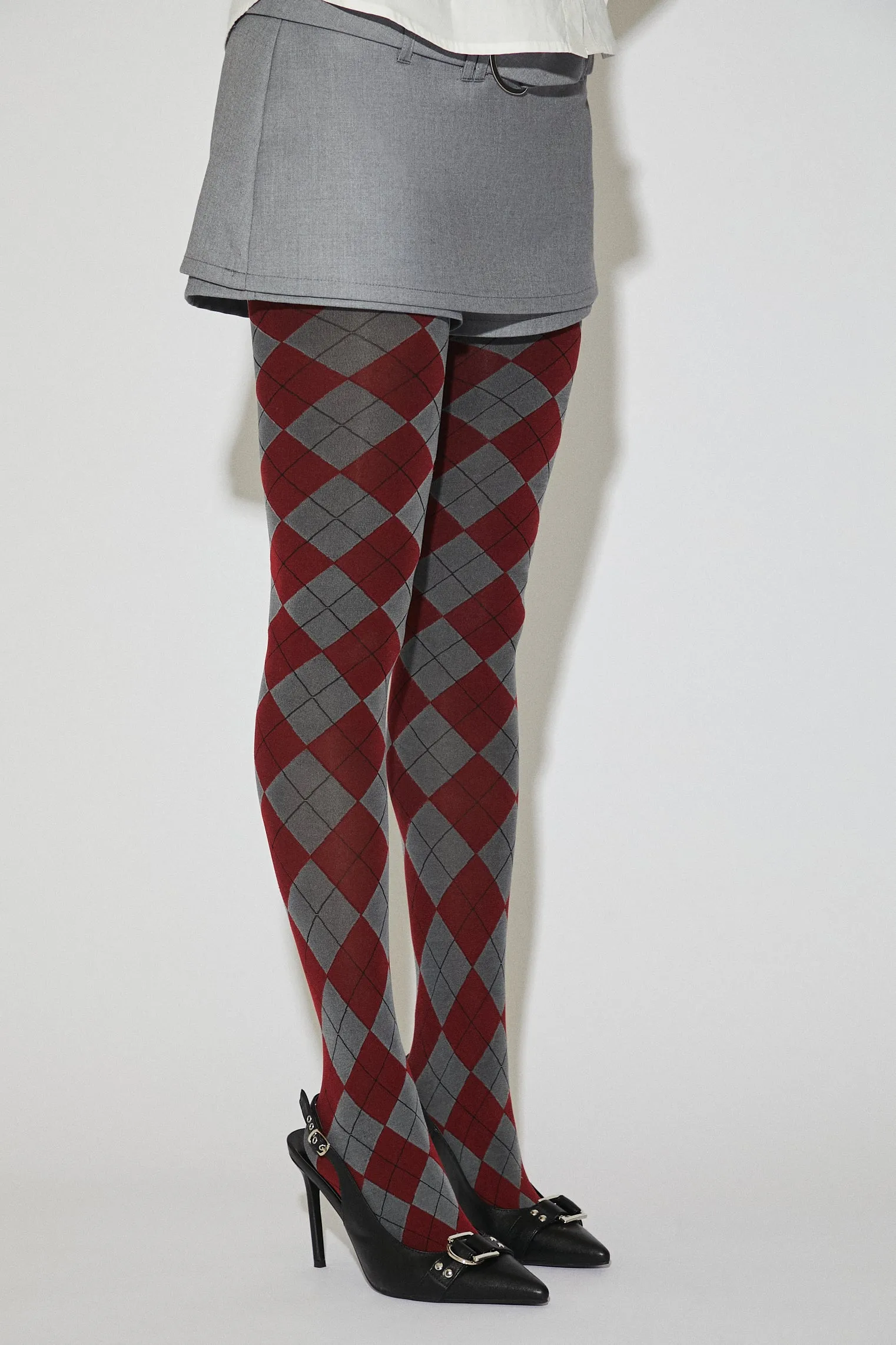 Argyle Print Tights sold by Urban Planet