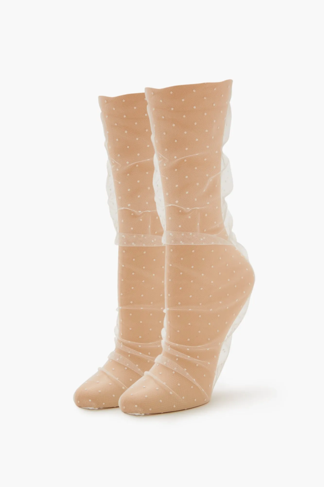 Sheer Clip Dot Crew Socks sold by Urban Planet