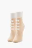 Sheer Fishnet Bow Crew Socks sold by Urban Planet