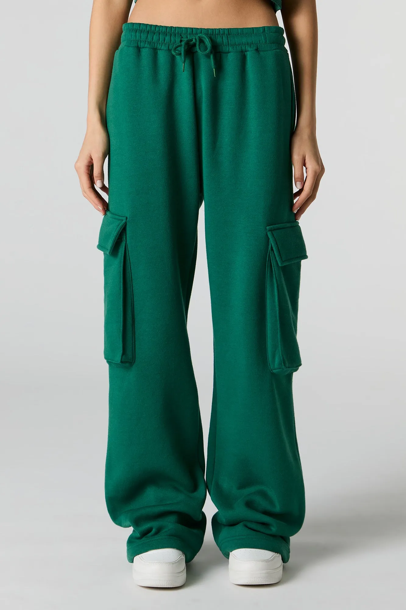 Fleece Wide Leg Cargo Sweatpant sold by Urban Planet product image thumbnail 2