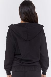 Fleece Longline Zip-Up Hoodie sold by Urban Planet