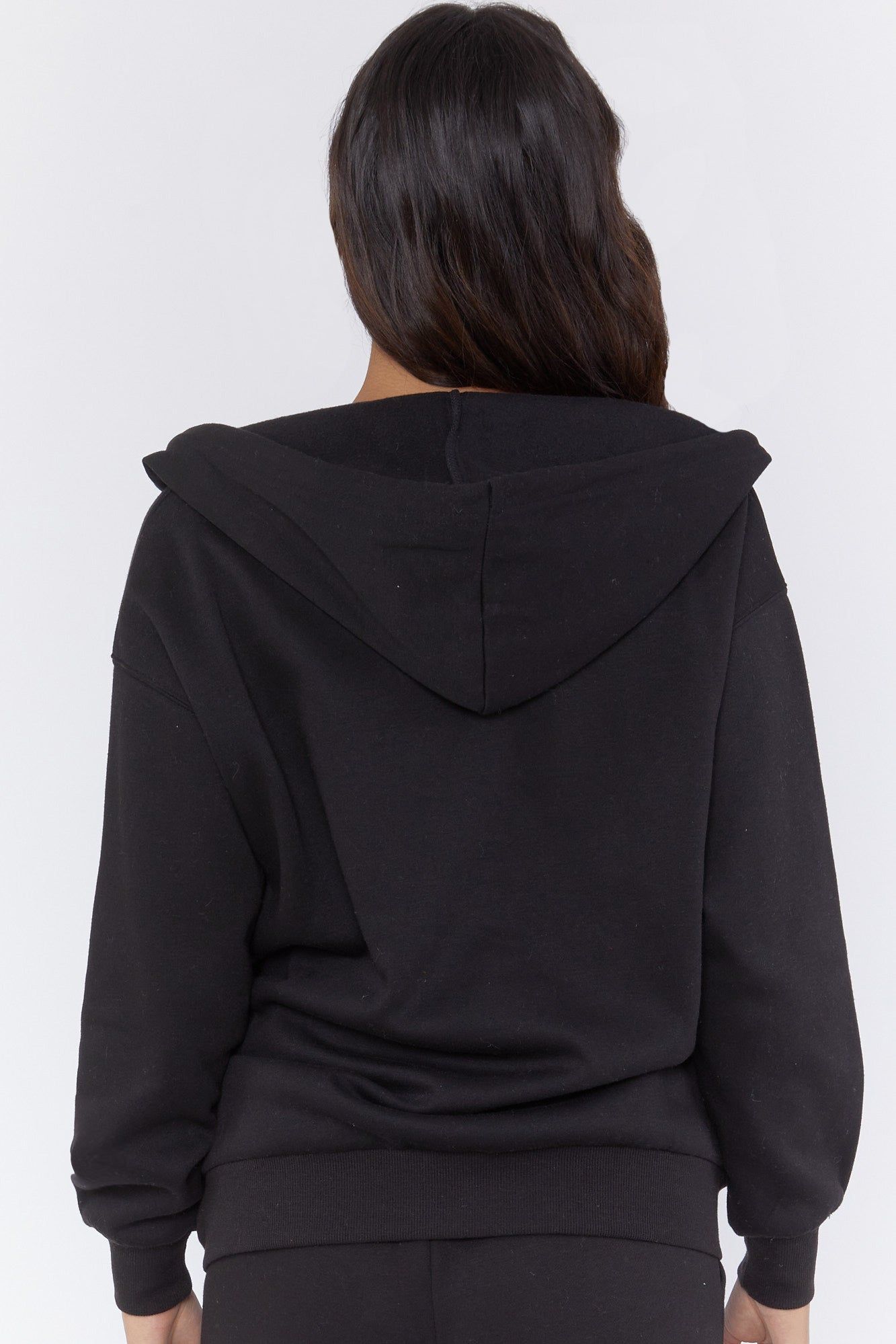 Fleece Longline Zip-Up Hoodie sold by Urban Planet product image thumbnail 5