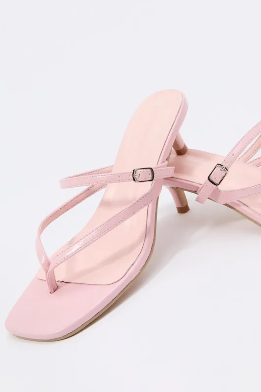 Strappy Thong Kitten Heel sold by Urban Planet