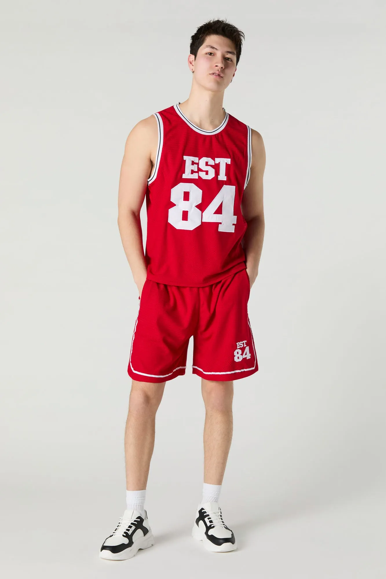 Est 84 Embroidered Mesh Basketball Short sold by Urban Planet product image thumbnail 2