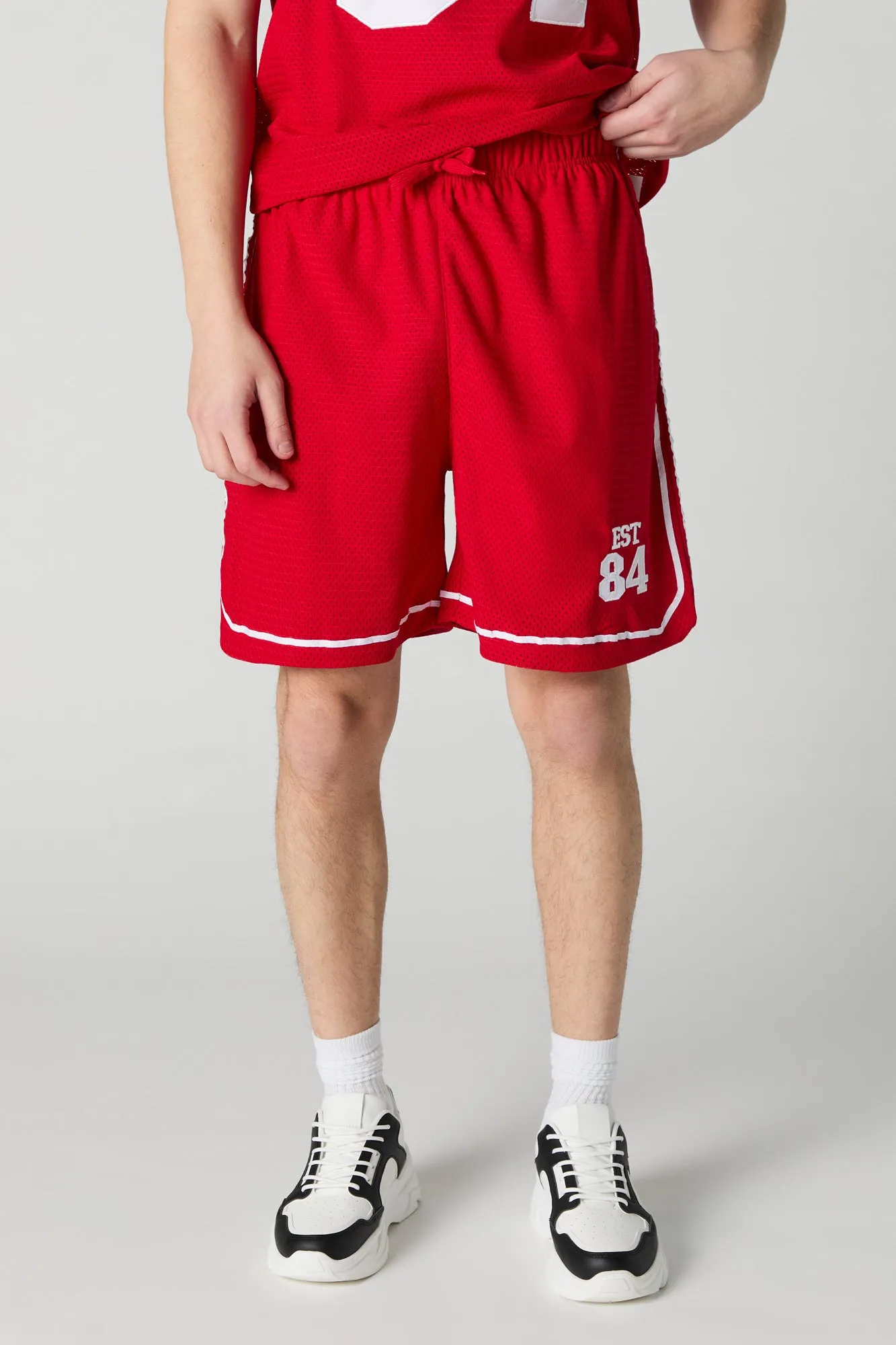 Est 84 Embroidered Mesh Basketball Short sold by Urban Planet