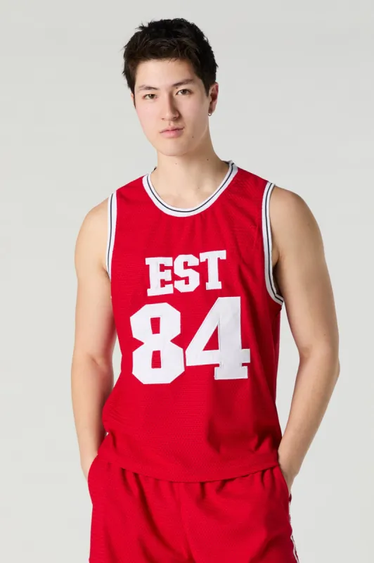 Jersey de basketball en filet avec motif brodé Est 84 sold by Urban Planet