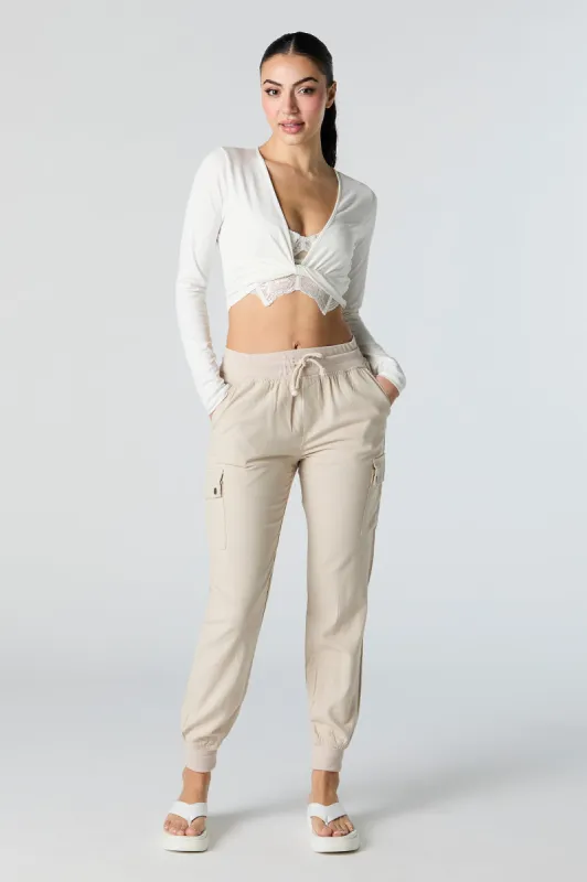 Linen Cargo Jogger sold by Urban Planet