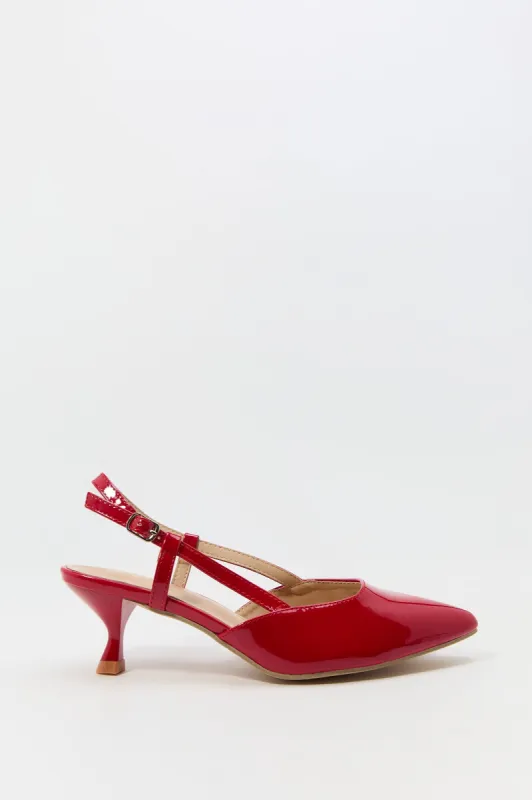 Pointed Toe Slingback Kitten Heel sold by Urban Planet