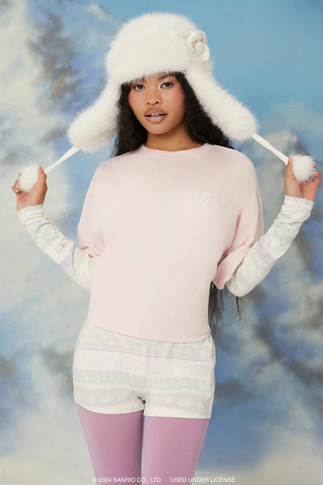 T-shirt à imprimé Hello Kitty avec pierres du Rhin et boucle sold by Urban Planet product image thumbnail 2