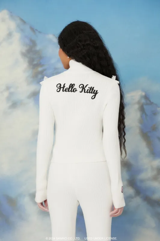 Hello Kitty Ruffle Zip-Up Sweater sold by Urban Planet