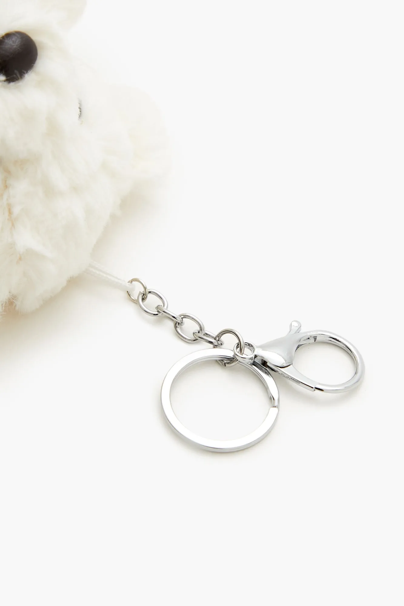 Faux Fur Teddy Bear Keychain sold by Urban Planet product image thumbnail 2