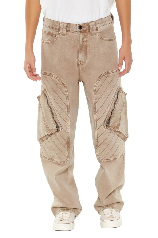 Mid Rise Straight Leg Cargo Jean made by Urban Planet