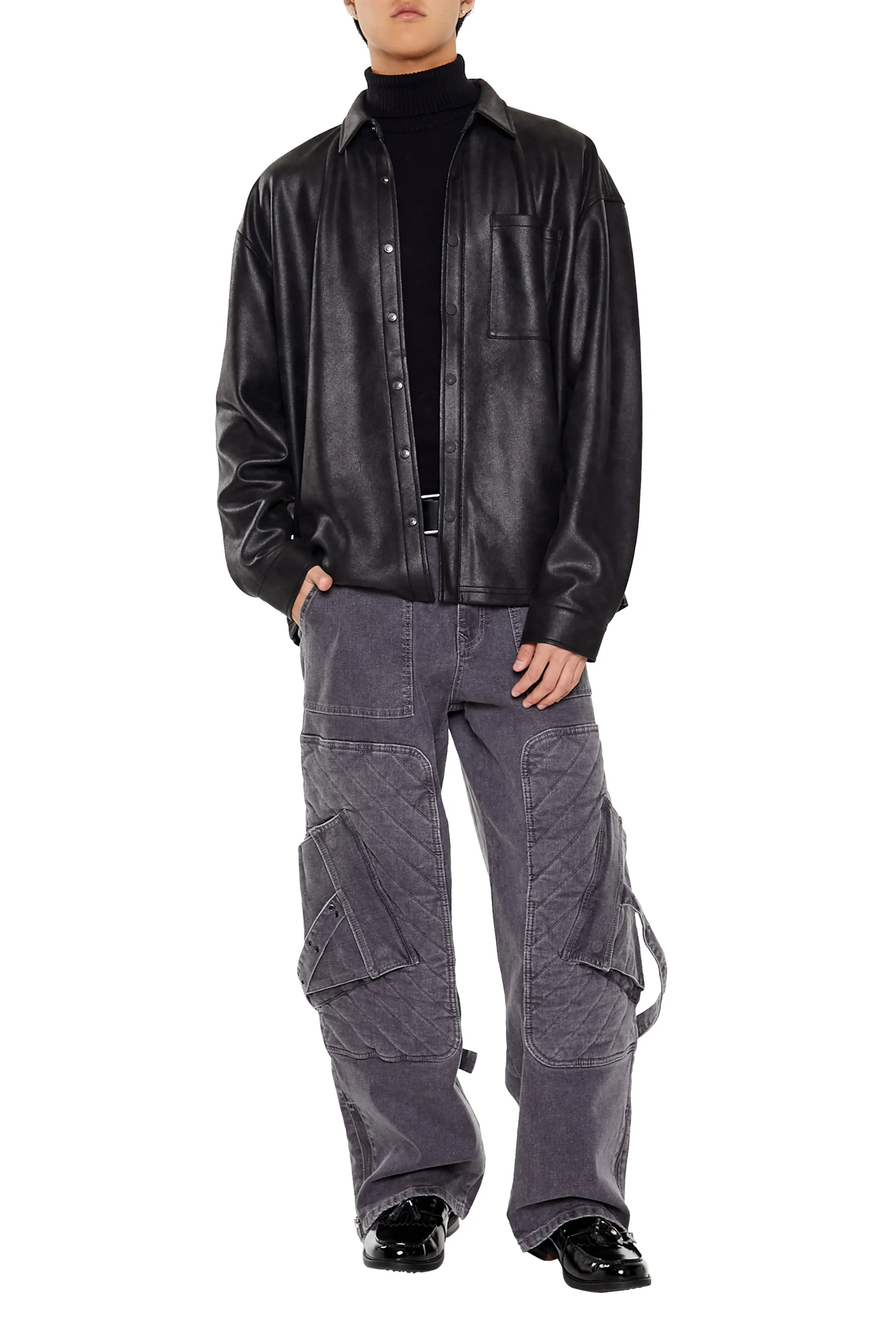 Blouson boutonné en similicuir sold by Urban Planet product image thumbnail 3