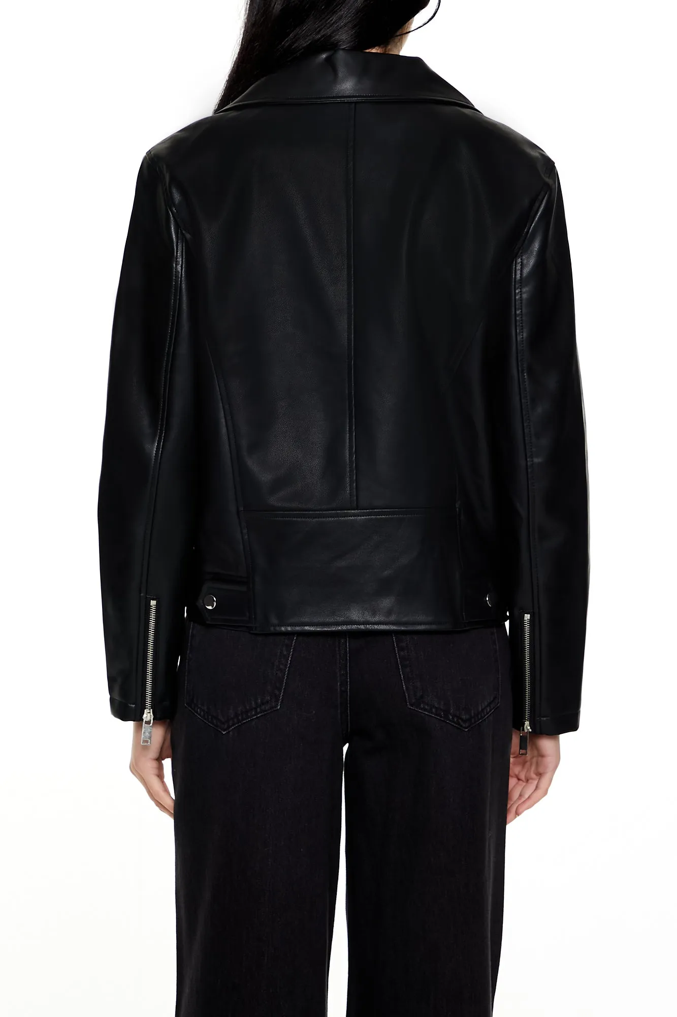 Blouson de style moto en similicuir avec fermeture à glissière sold by Urban Planet product image thumbnail 2