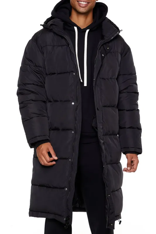 Hooded Longline Puffer Jacket sold by Urban Planet