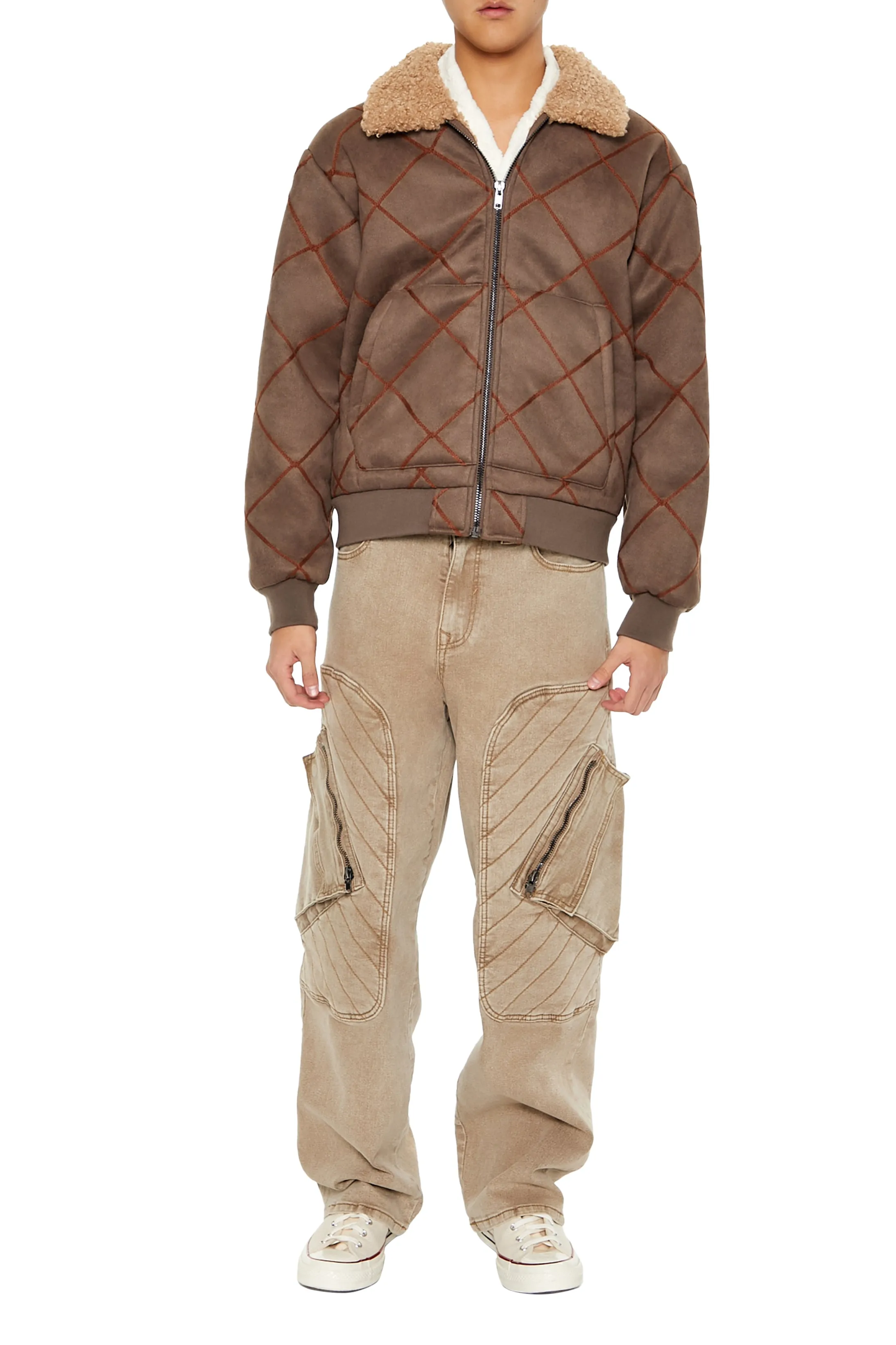 Quilted Faux-Shearling Lined Jacket sold by Urban Planet product image thumbnail 3