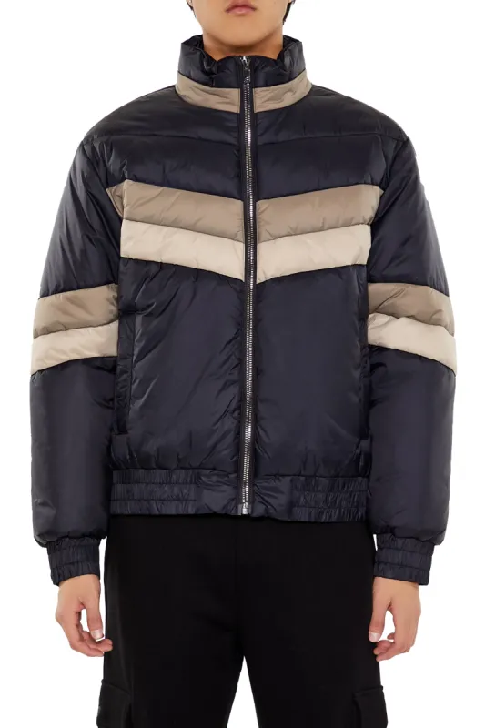 Blouson bouffant avec blocs de couleurs et col tube sold by Urban Planet