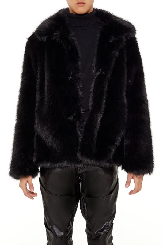 Unisex Faux Fur Button Front Coat sold by Urban Planet