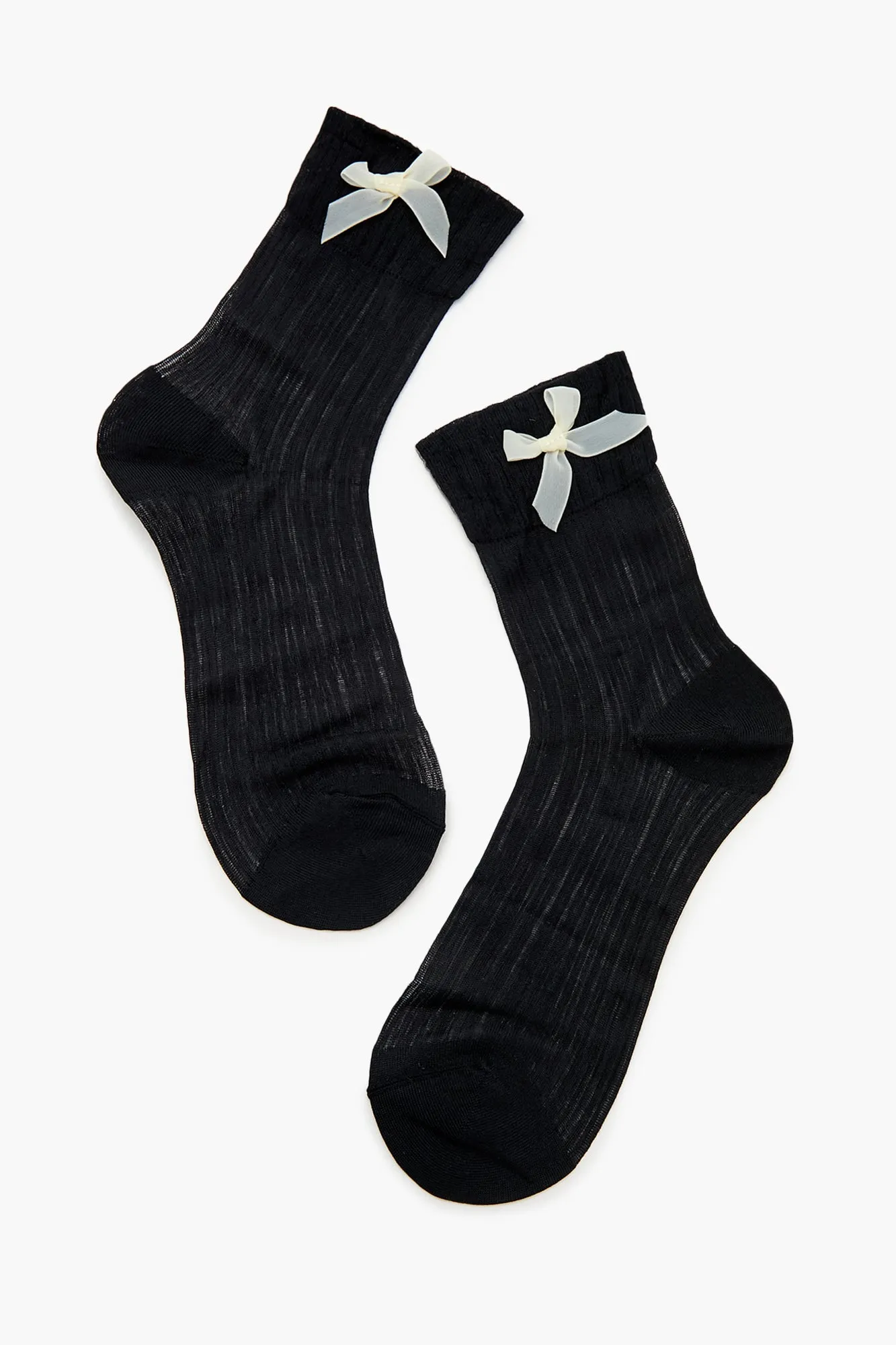 Bow Ribbed Crew Socks sold by Urban Planet product image thumbnail 2