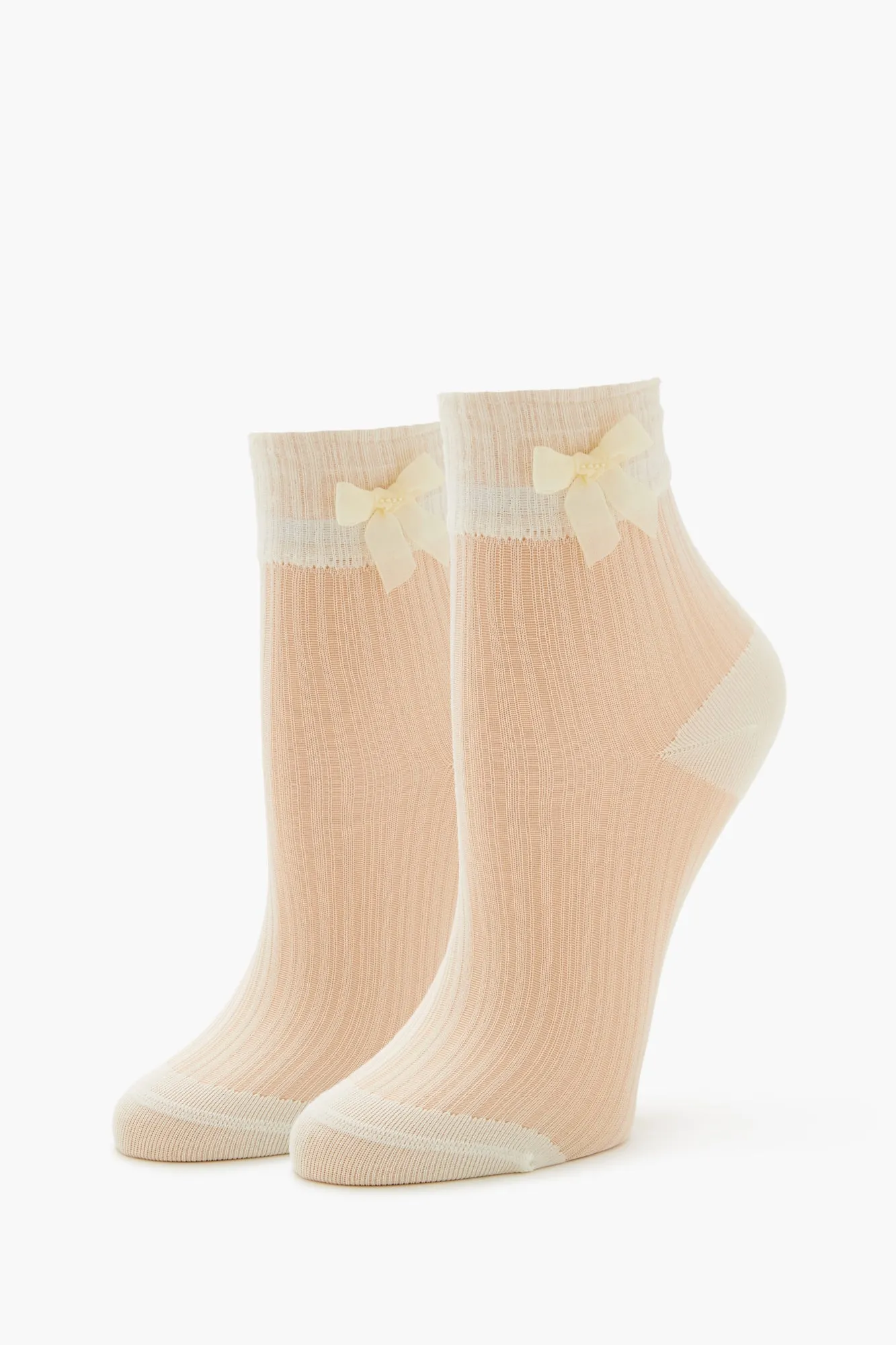 Bow Ribbed Crew Socks sold by Urban Planet product image thumbnail 3