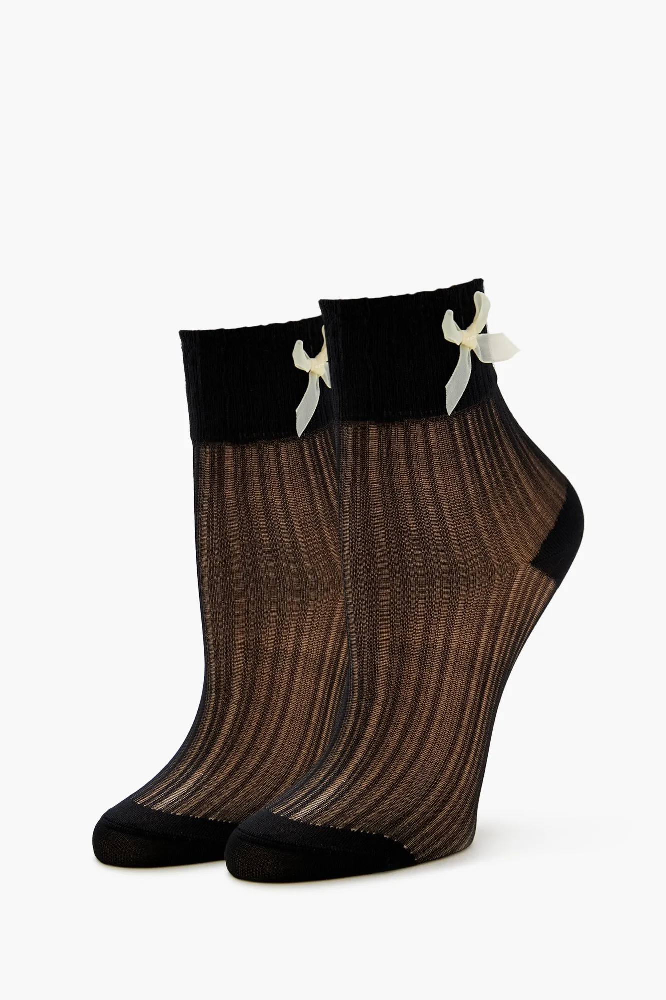 Bow Ribbed Crew Socks sold by Urban Planet