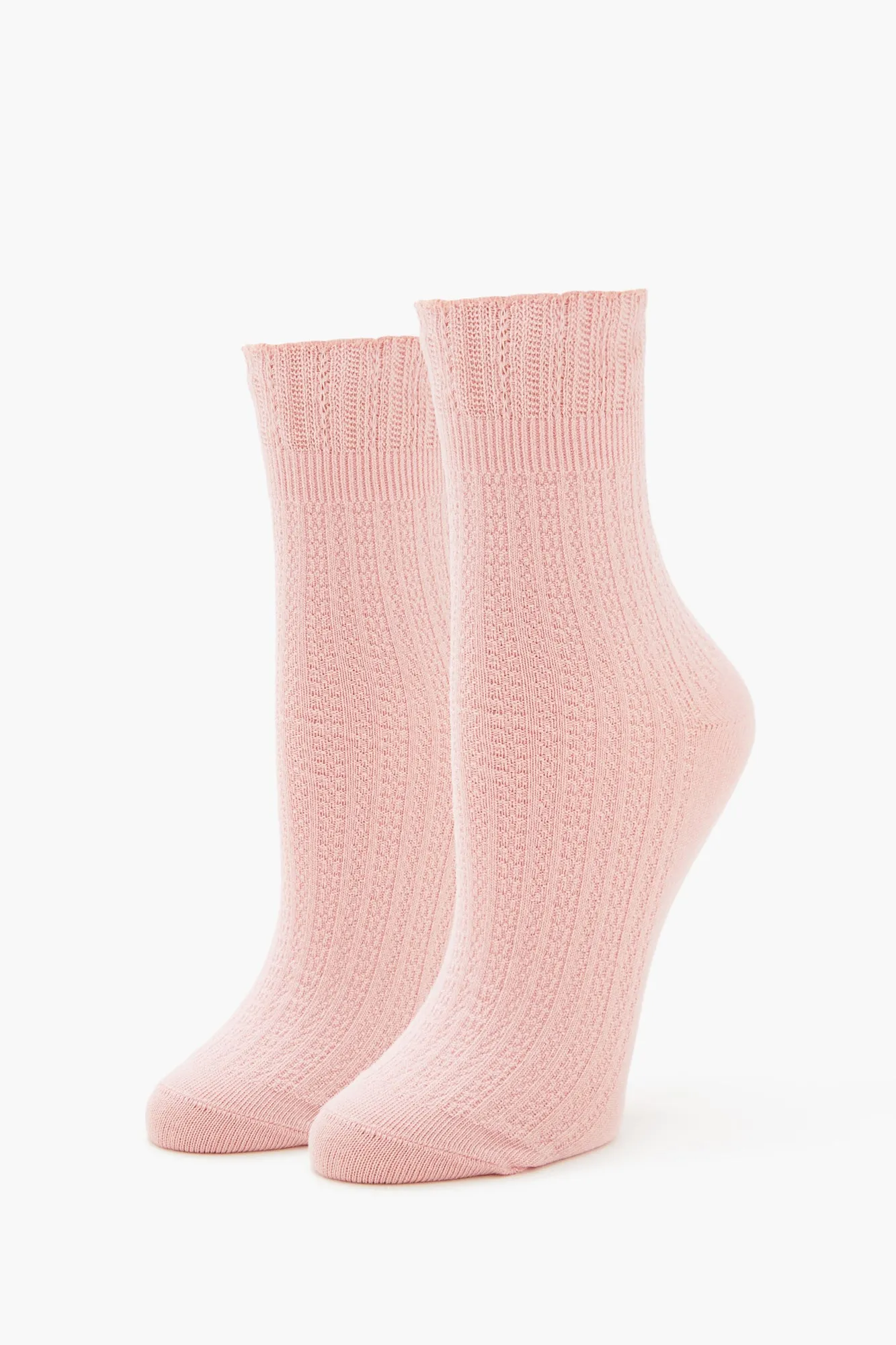 Pointelle Ruffle Trim Crew Socks sold by Urban Planet