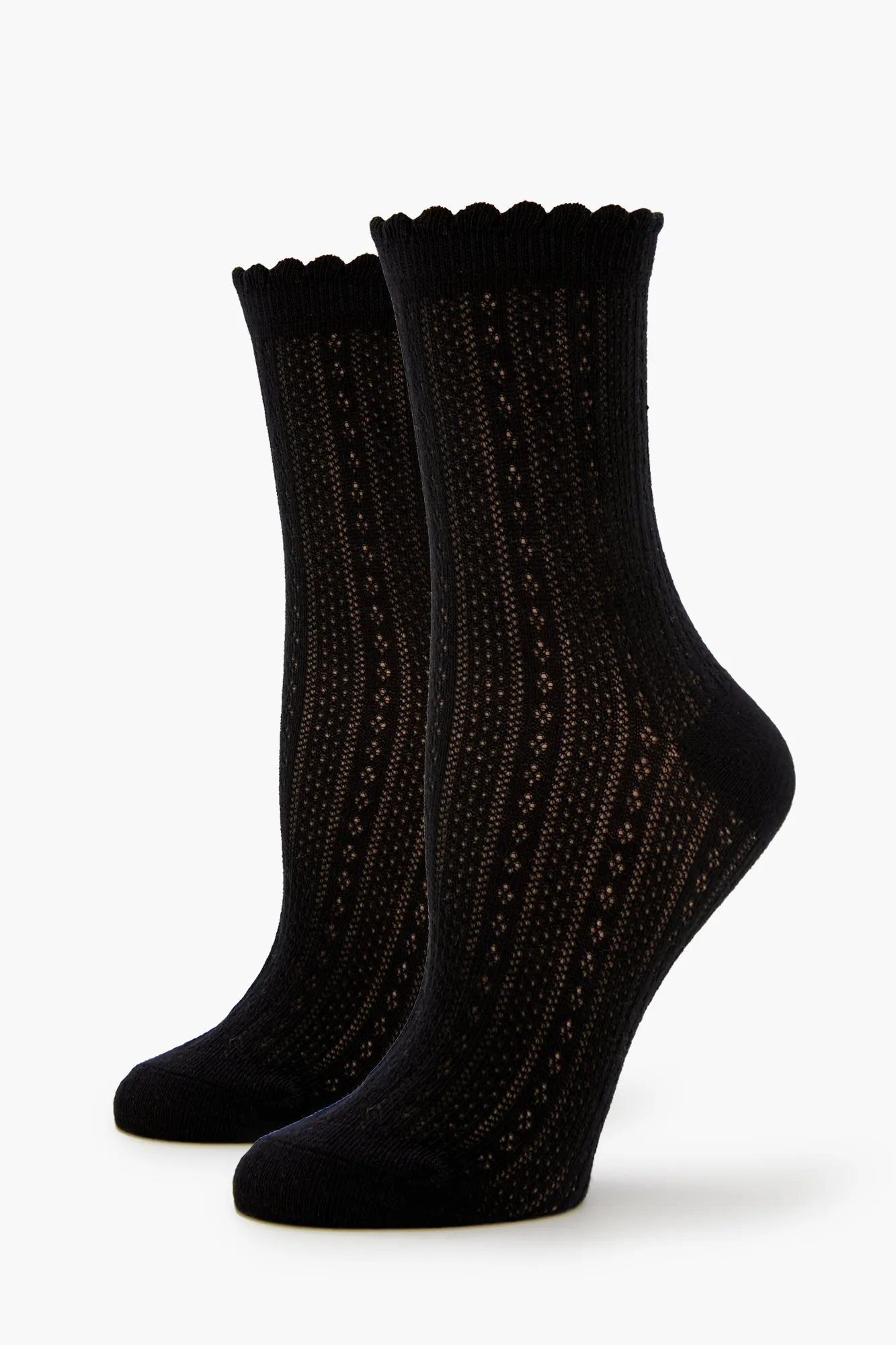 Pointelle Knit Crew Socks sold by Urban Planet product image thumbnail 2