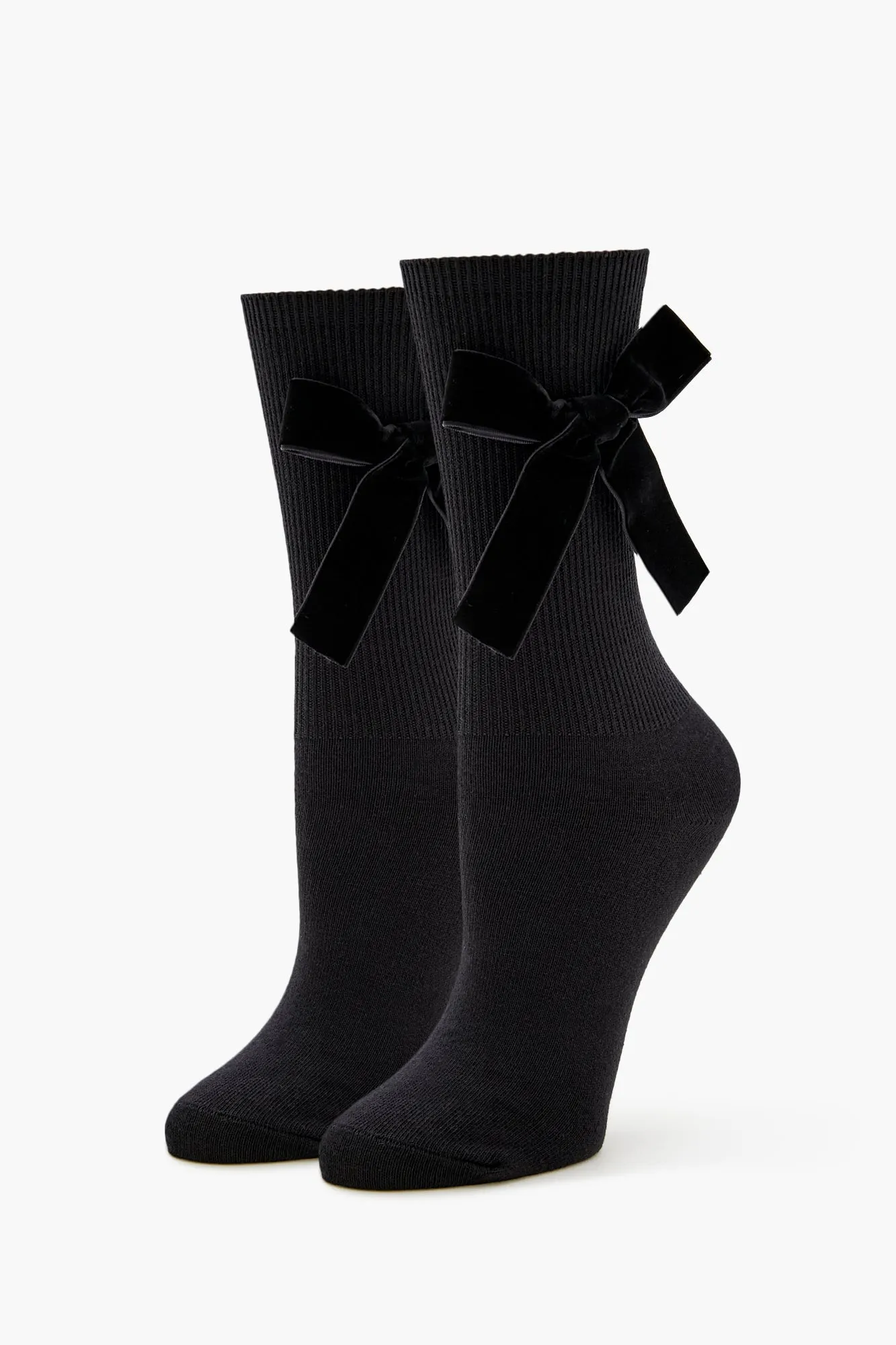 Velvet Bow Ribbed Crew Socks sold by Urban Planet product image thumbnail 3