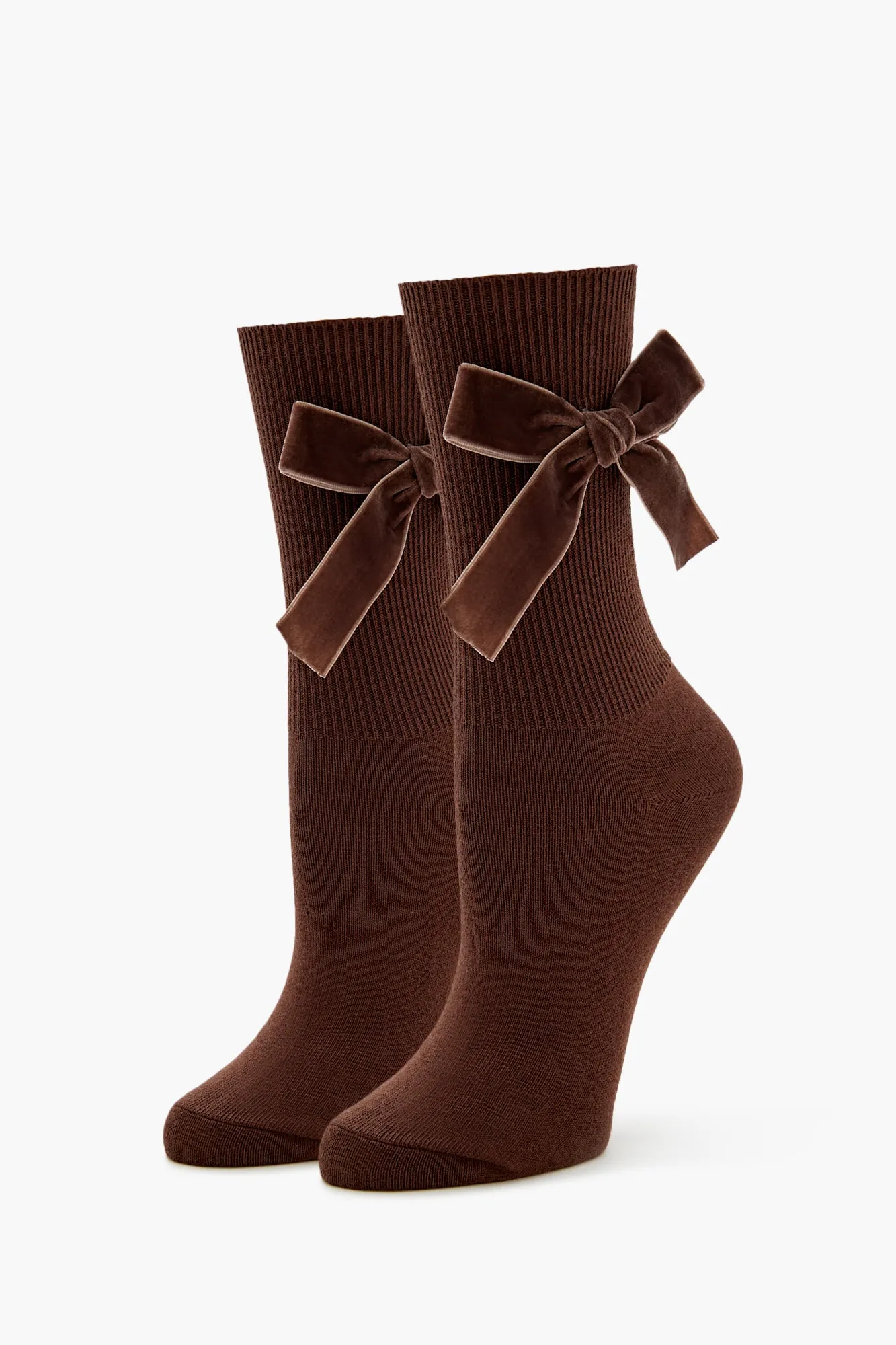 Velvet Bow Ribbed Crew Socks sold by Urban Planet product image thumbnail 5