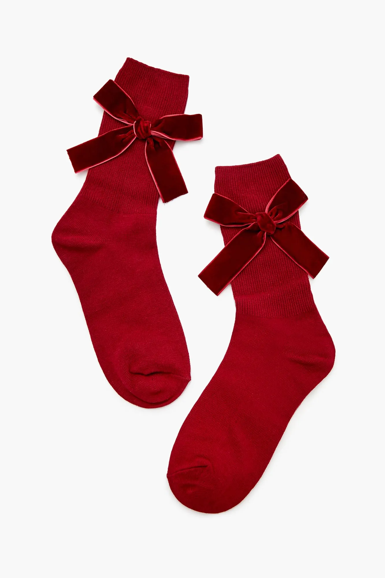 Velvet Bow Ribbed Crew Socks sold by Urban Planet product image thumbnail 2